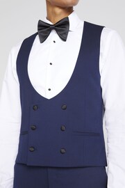 MOSS Blue Slim Fit Dresswear Suit: Waistcoat - Image 3 of 3