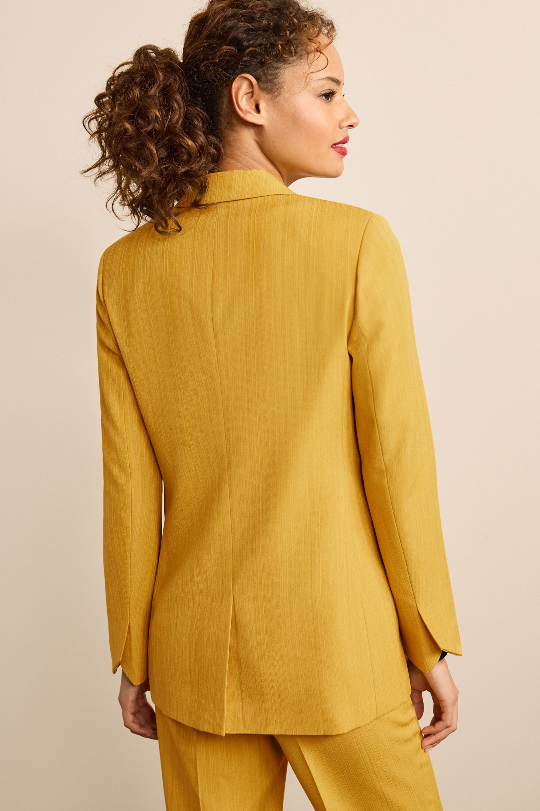 Long yellow blazer hotsell