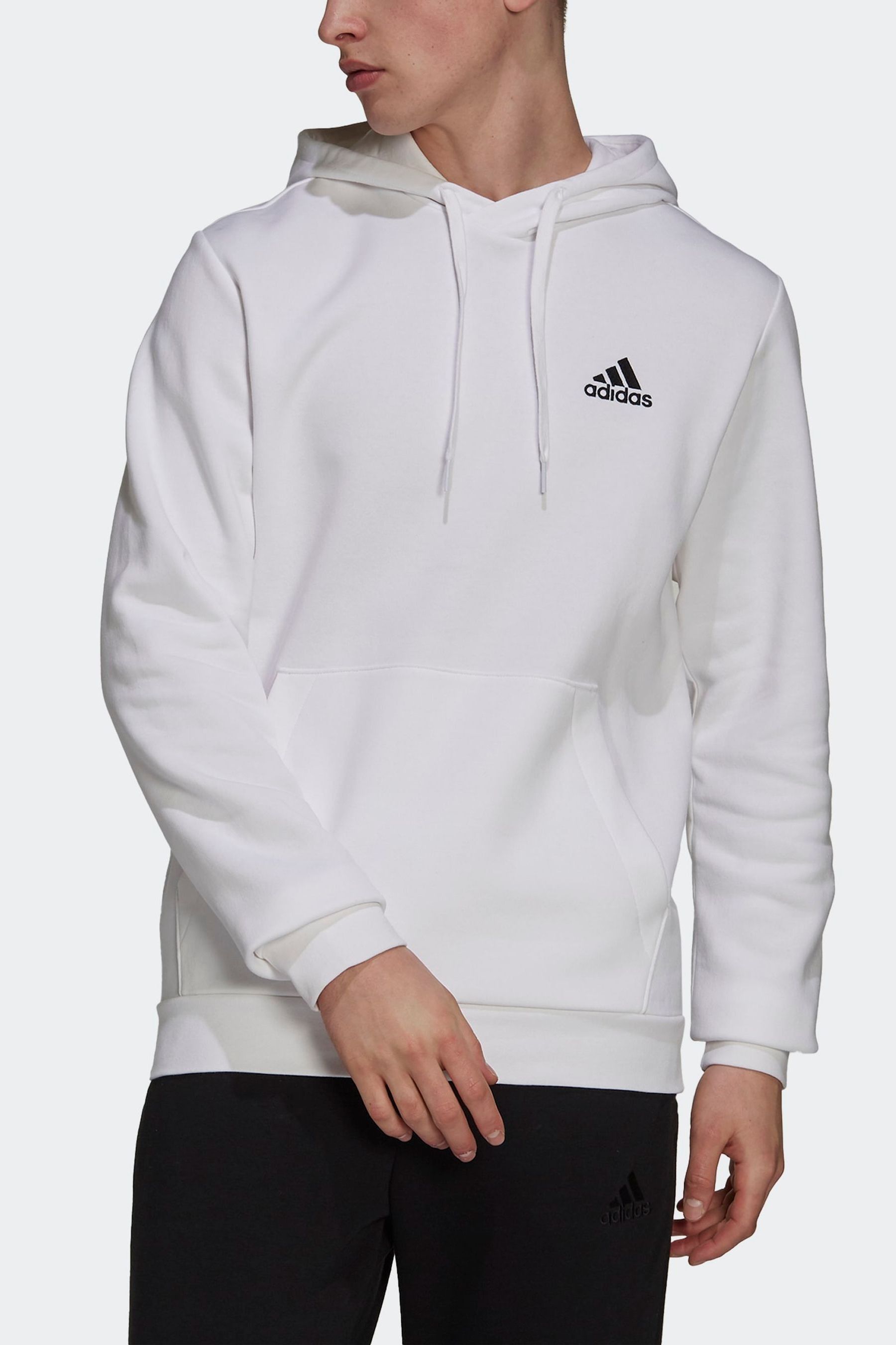 Adidas white pullover hot sale