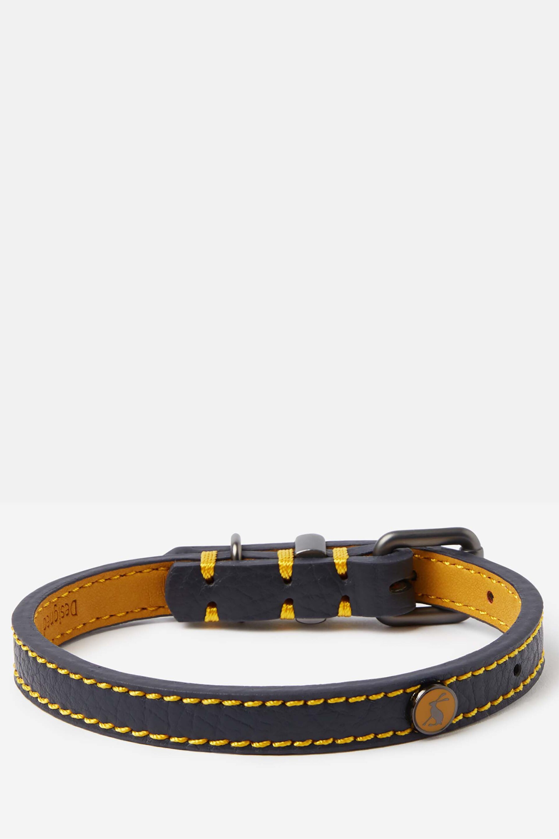 Joules Blue Adjustable Leather Dog Collar - Image 3 of 4