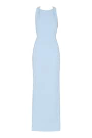 Whistles Blue Tie Back Maxi Dress - Image 3 of 3