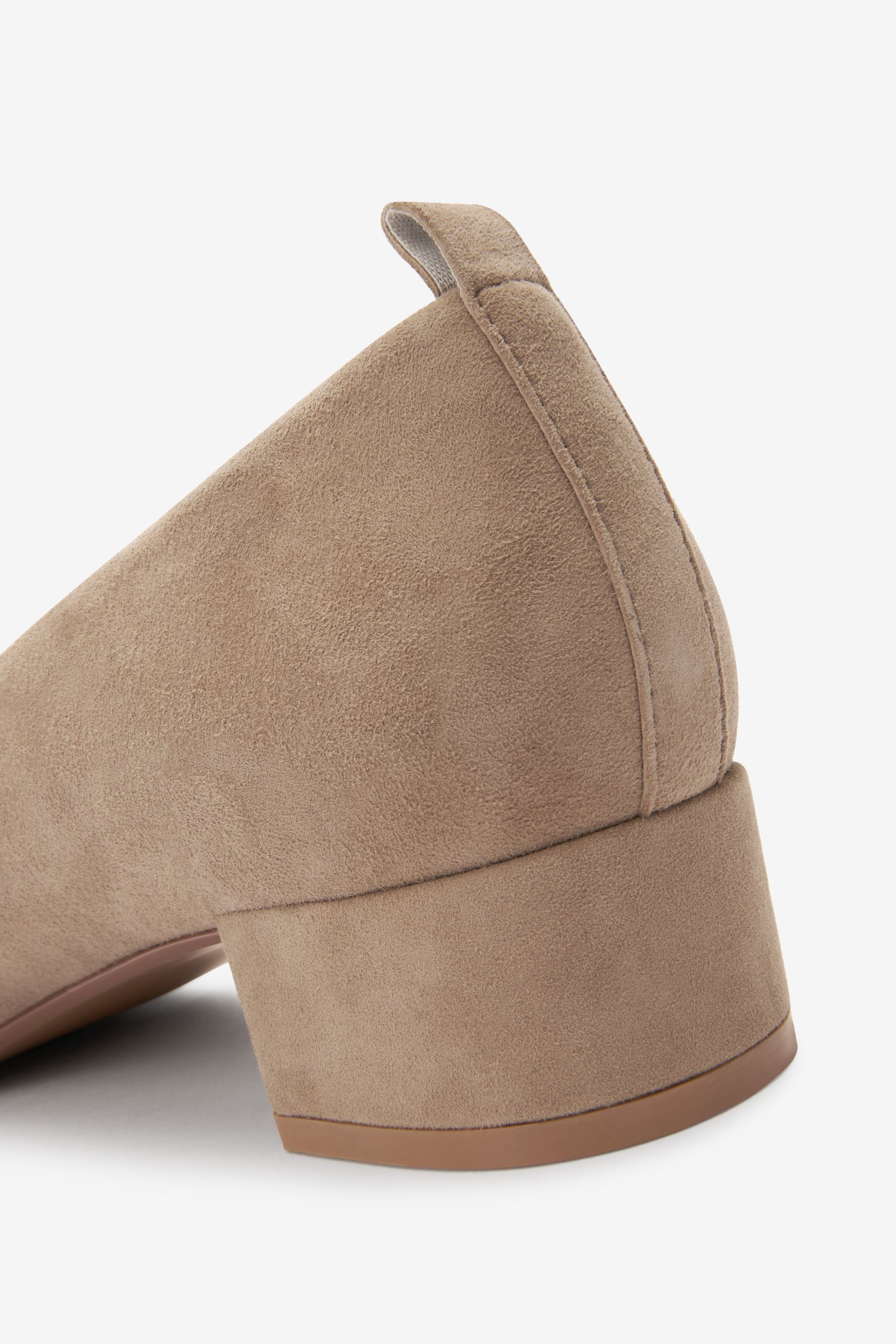 Taupe block heel shoes hotsell