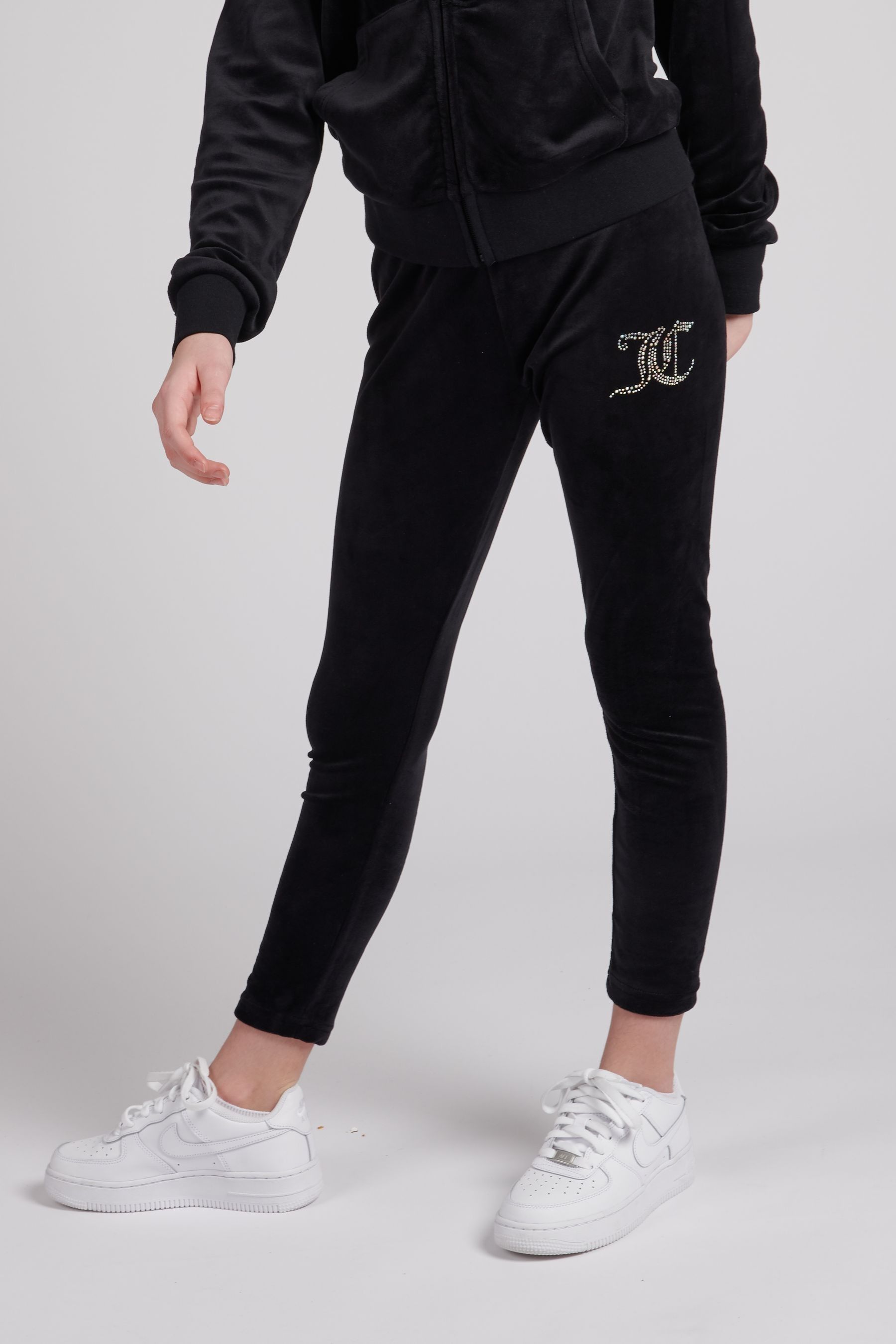 Buy Juicy Couture Black Diamante Velour Leggings from Next Austria