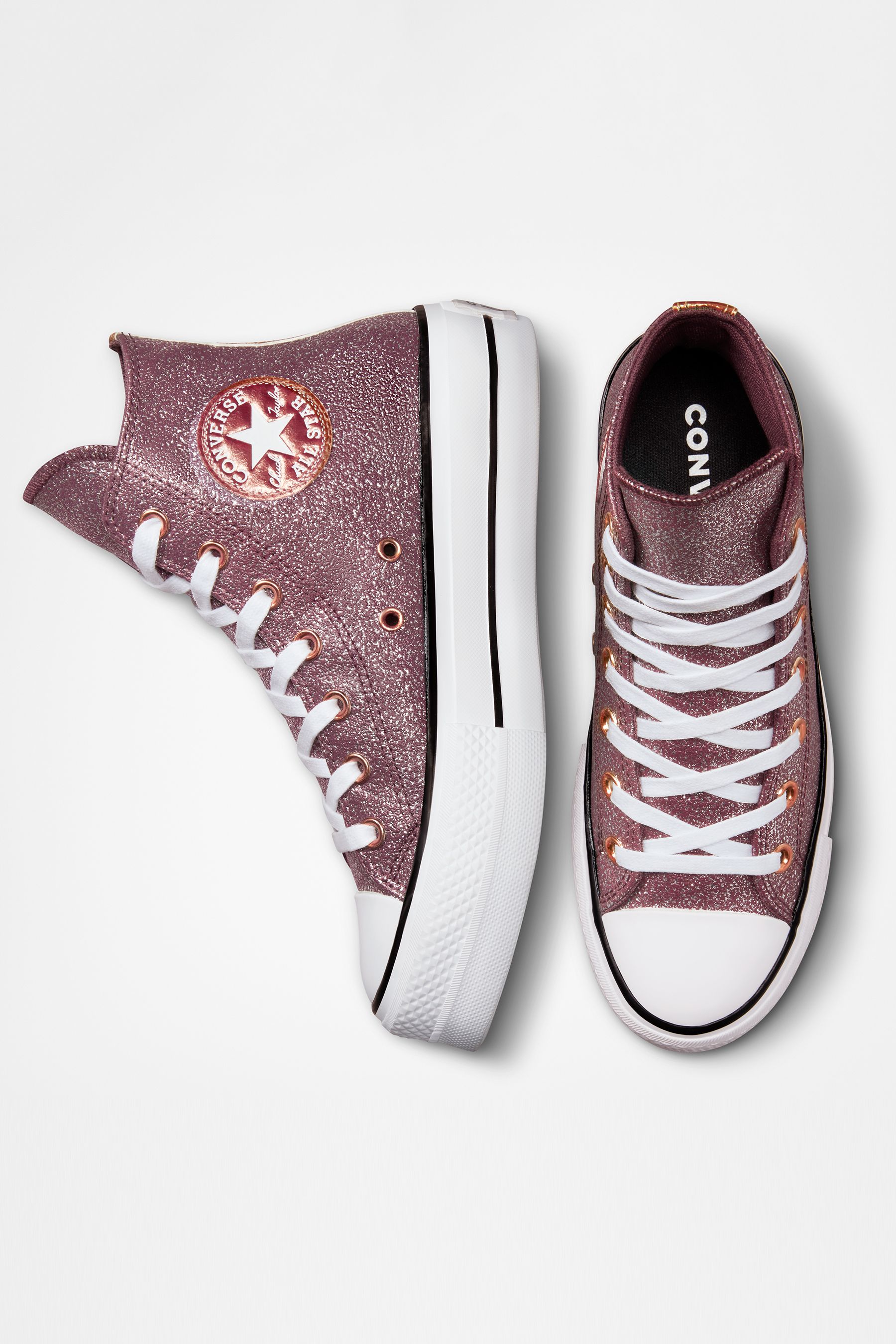 Purple sparkly converse outlet
