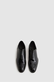 Reiss Black Bay Leather Whole Cut Shoes - Image 3 of 5