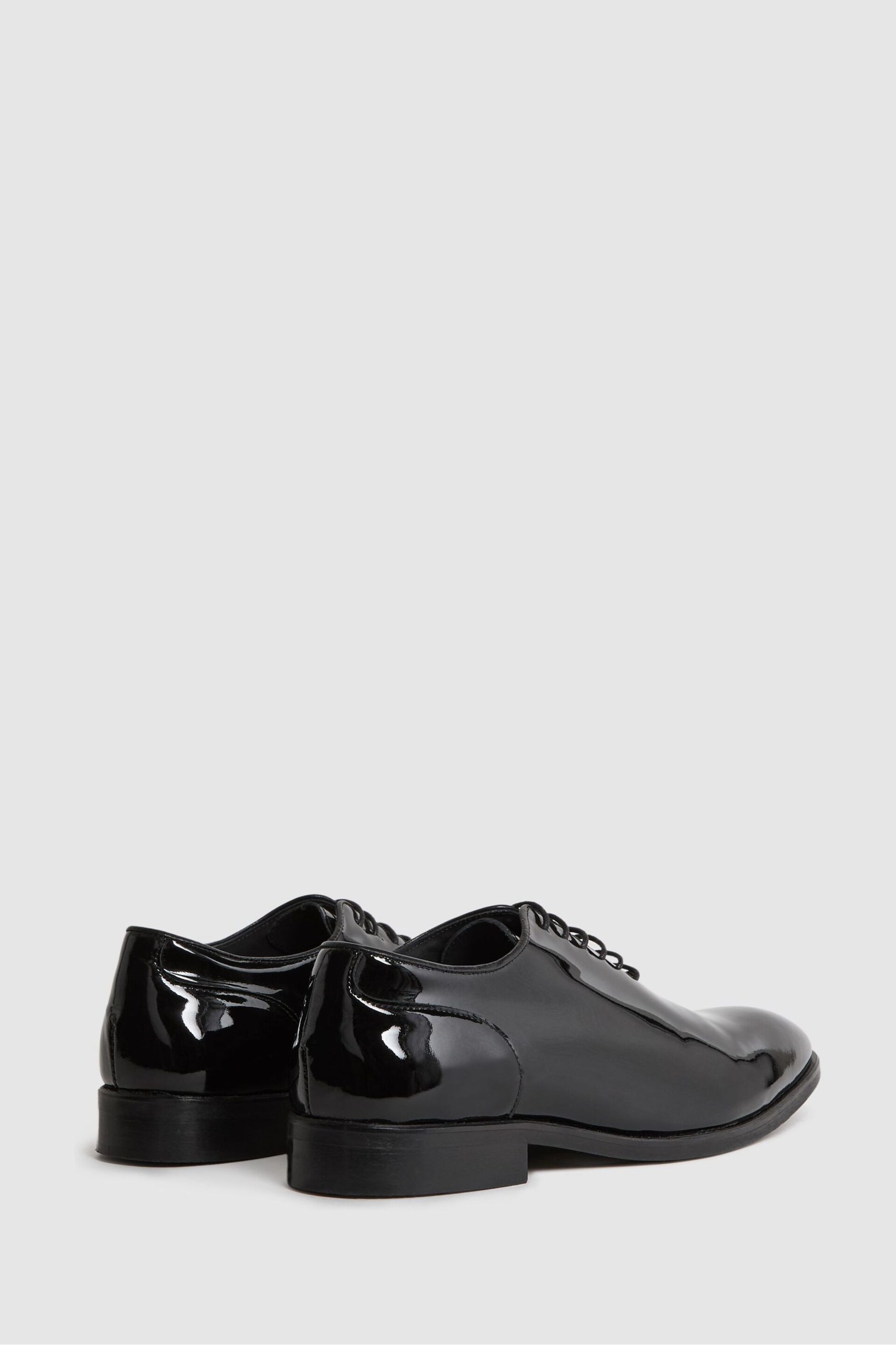 Reiss Black Bay Leather Whole Cut Shoes - Image 4 of 5