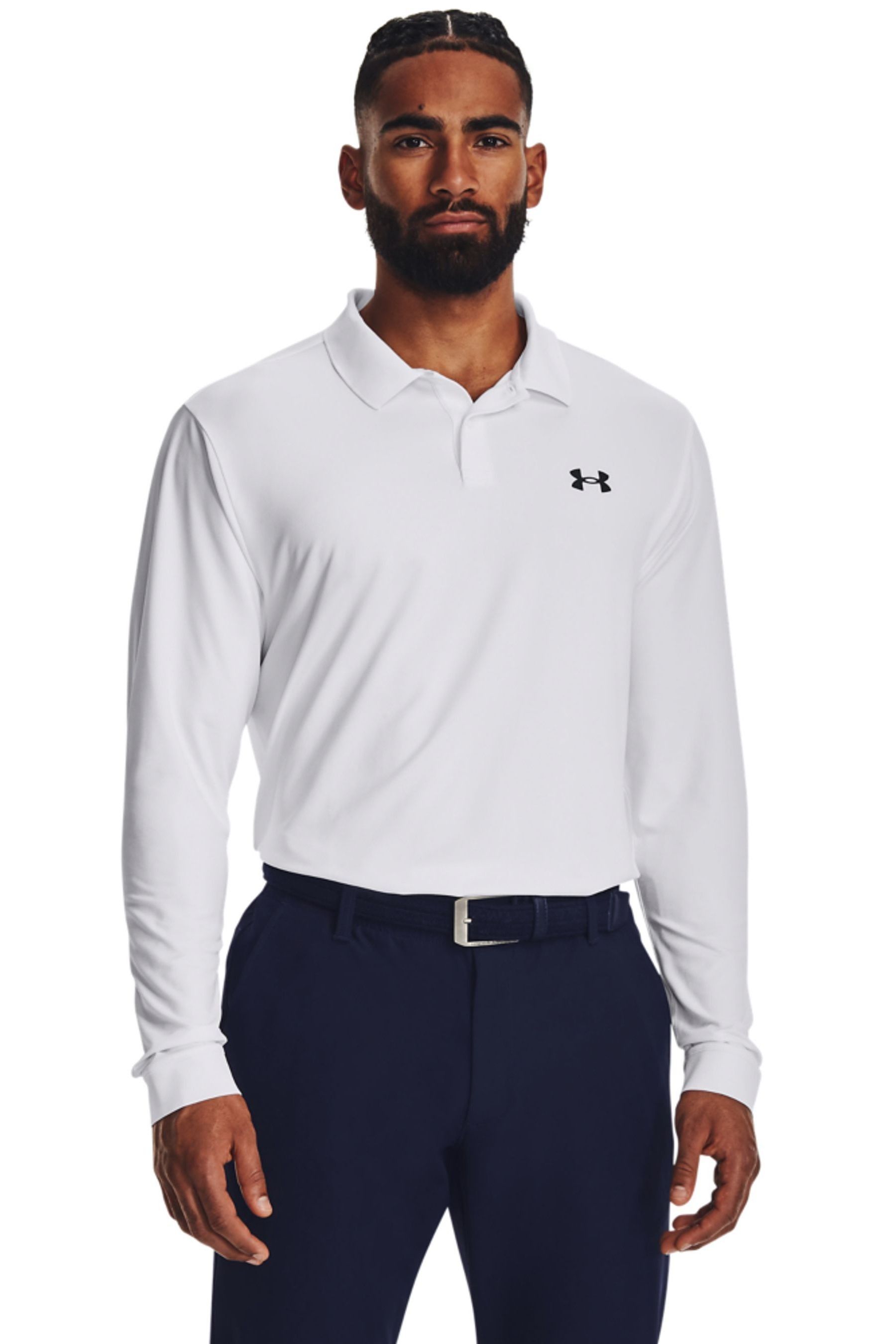 Long sleeve performance polo shirts hot sale