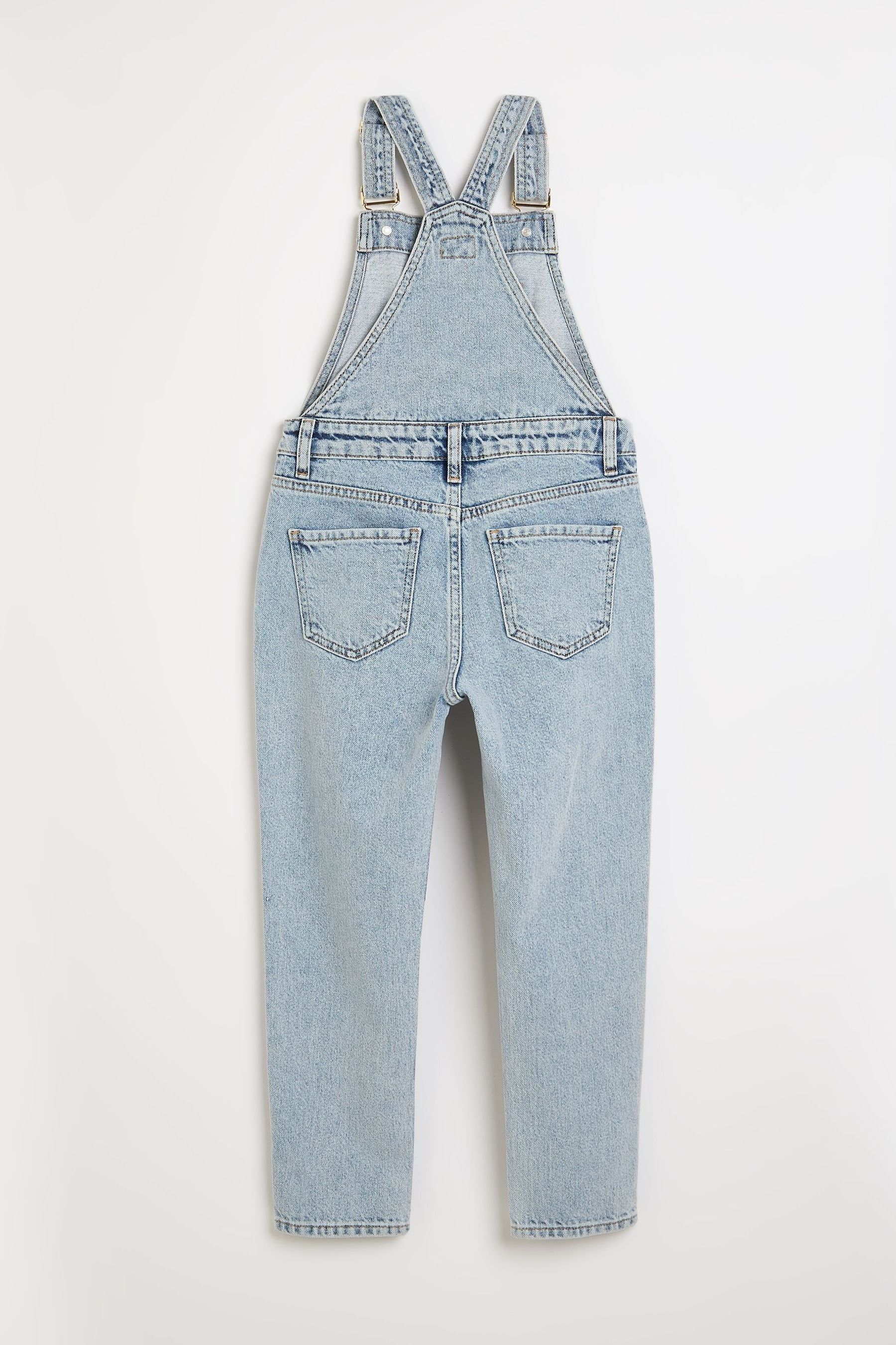 Buy River Island Blue Mom 100 Cotton Denim Leg Dungarees from Next Singapore