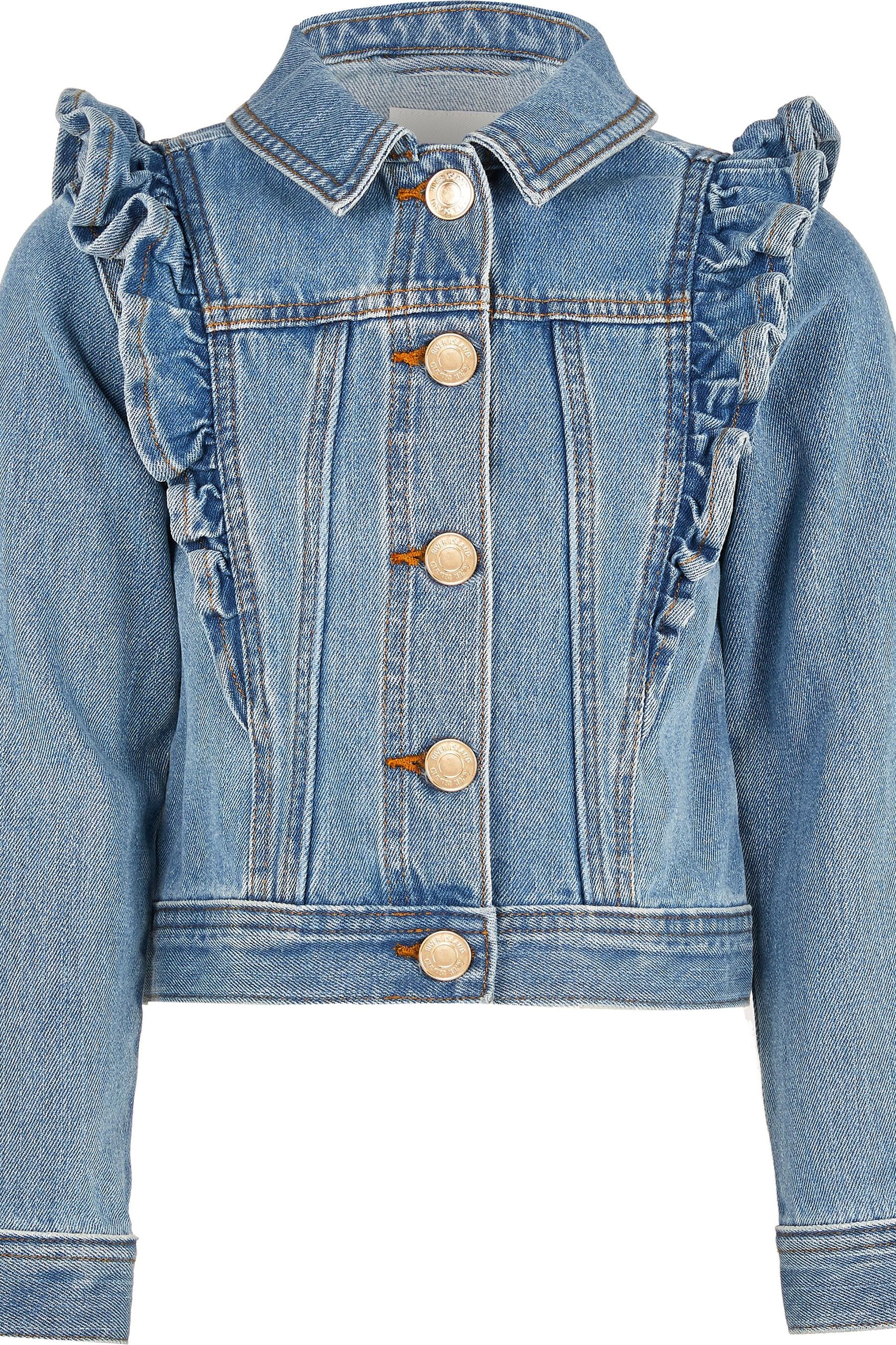 River island frill denim jacket best sale