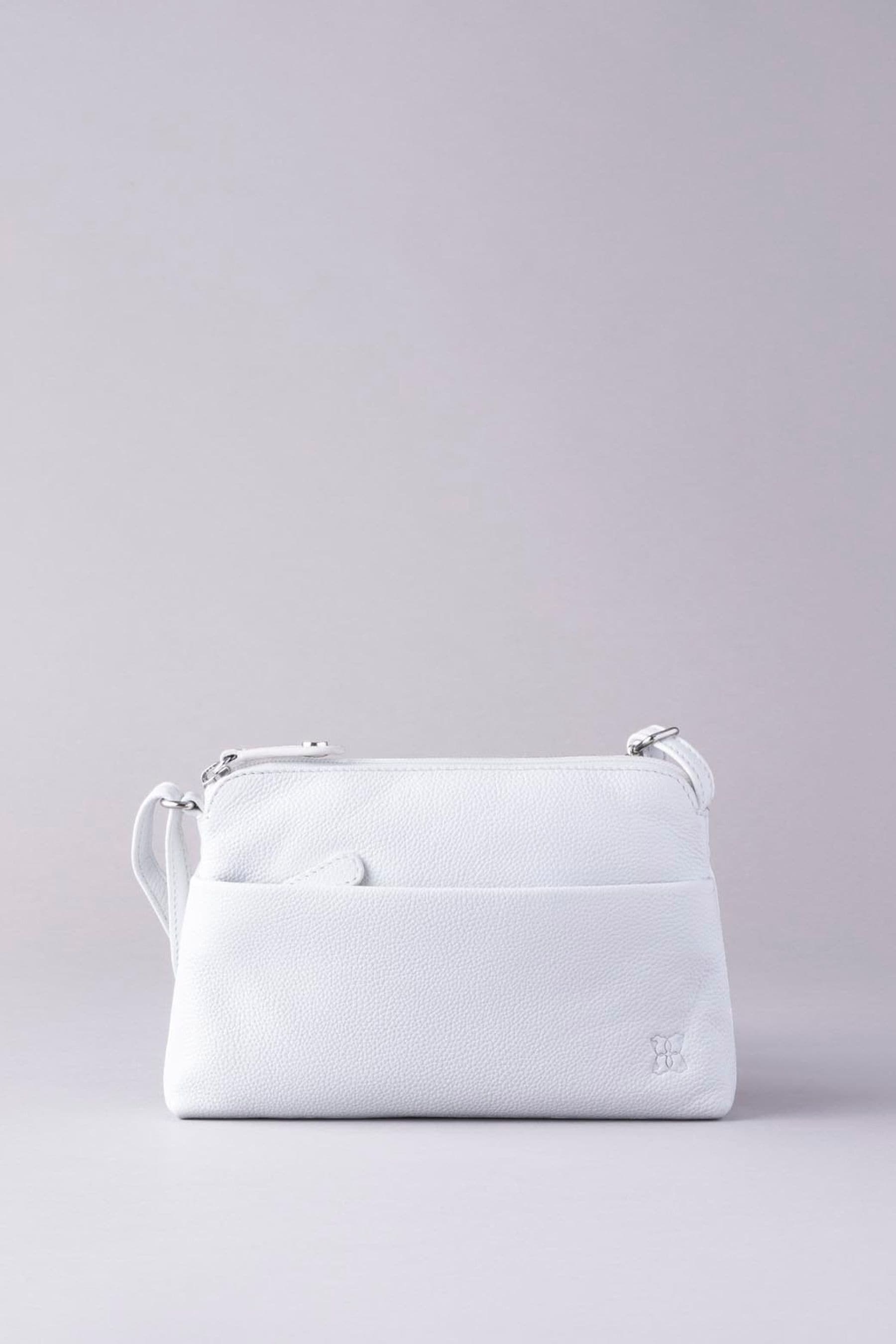 Small white leather crossbody bag deals