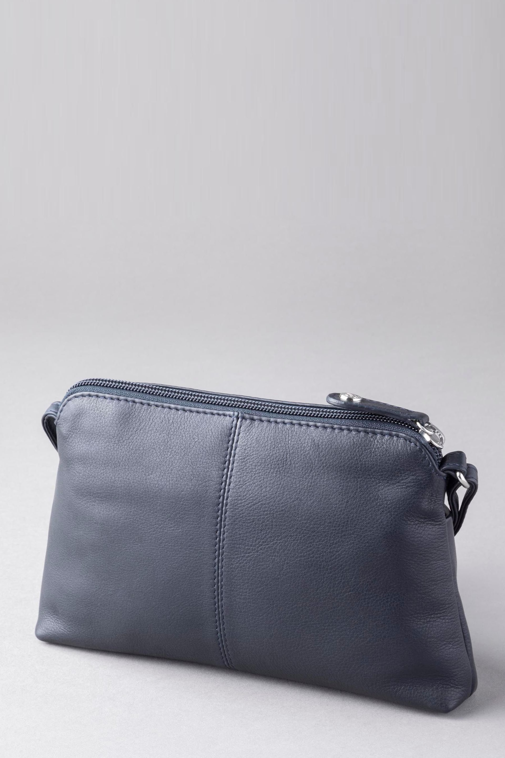 Lakeland Leather Blue Small Rydal Leather Cross-Body Bag - Image 1 of 4