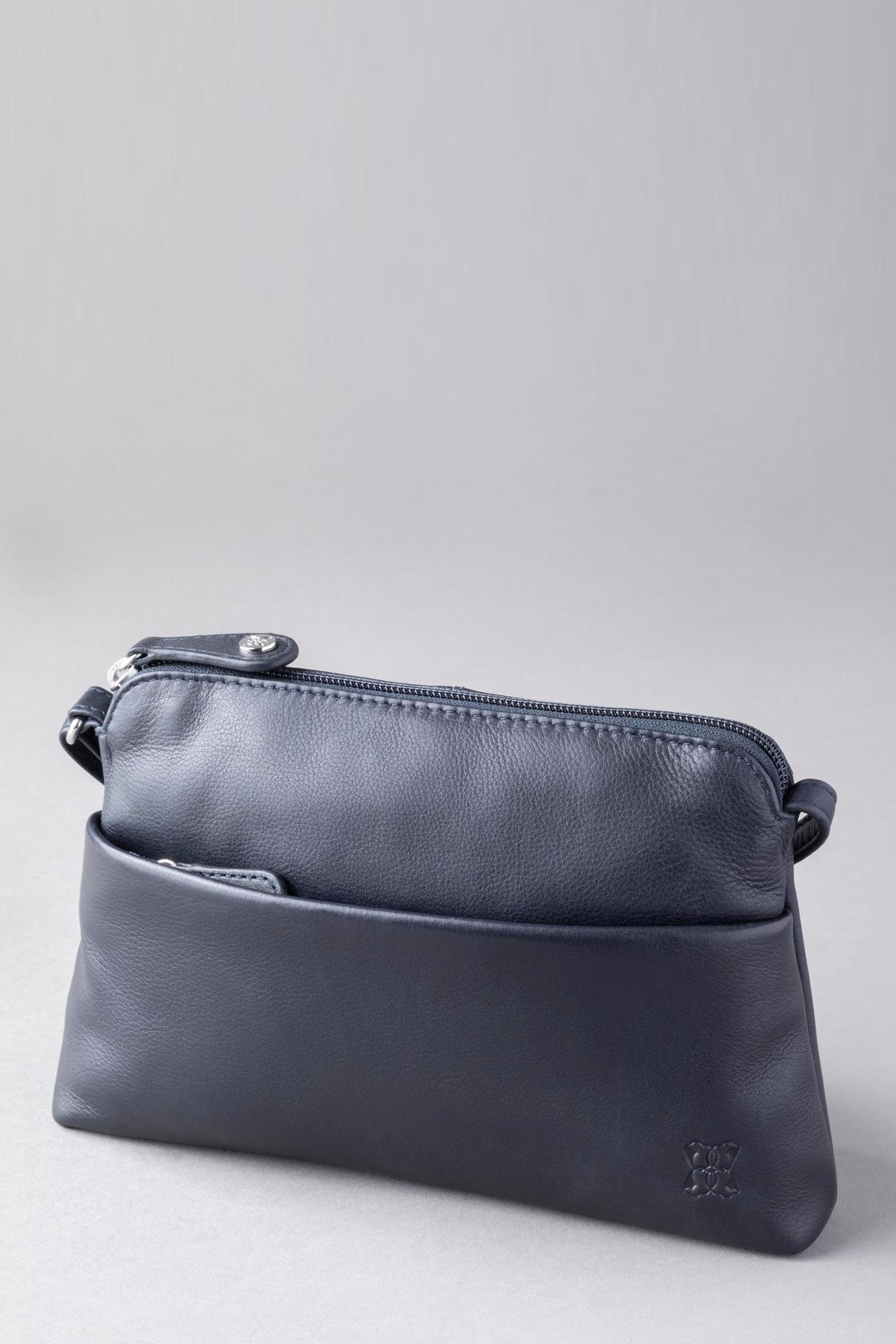 Lakeland Leather Blue Small Rydal Leather Cross-Body Bag - Image 2 of 4