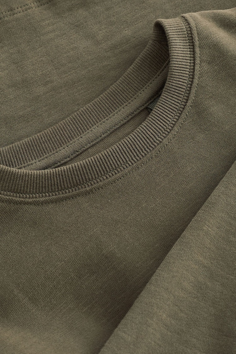 Green Khaki Long Sleeve Cosy T-Shirt (3-16yrs) - Image 3 of 3