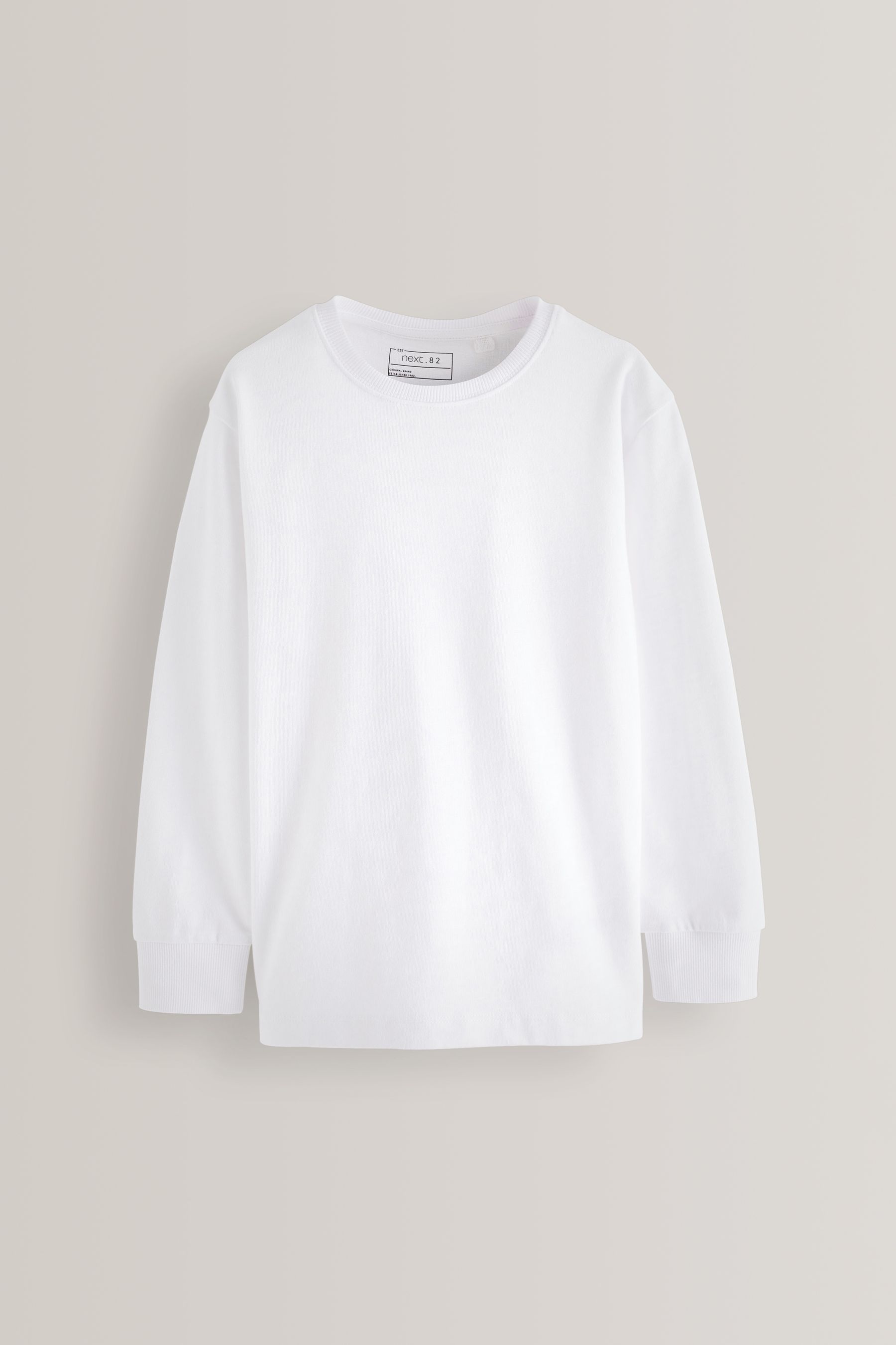 Buy White Long Sleeve Cosy 100 Cotton T Shirt 3 16yrs from the Next UK online shop