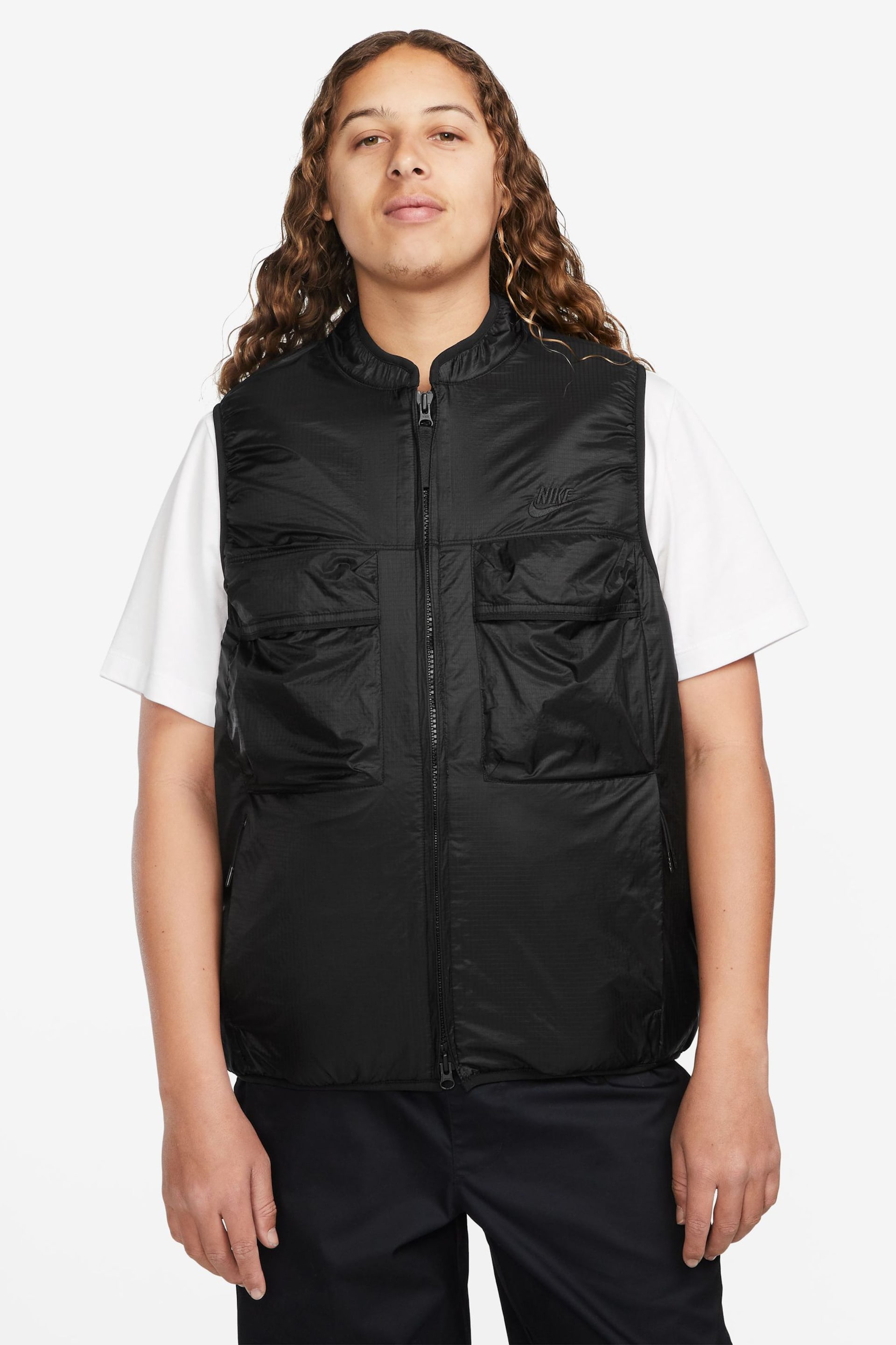 Nike Black Tech Fleece Utility Vest Gilet - Image 1 of 3