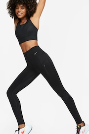 Nike Black Premium Go Firm Support High Waisted Full Length Leggings With Pockets - Image 1 of 10