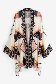 Cream Aztec Longline Kimono Cover-Up - Image 2 of 2