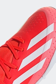 adidas Red/White Football X Crazyfast League Turf Kids Boots - Image 9 of 10