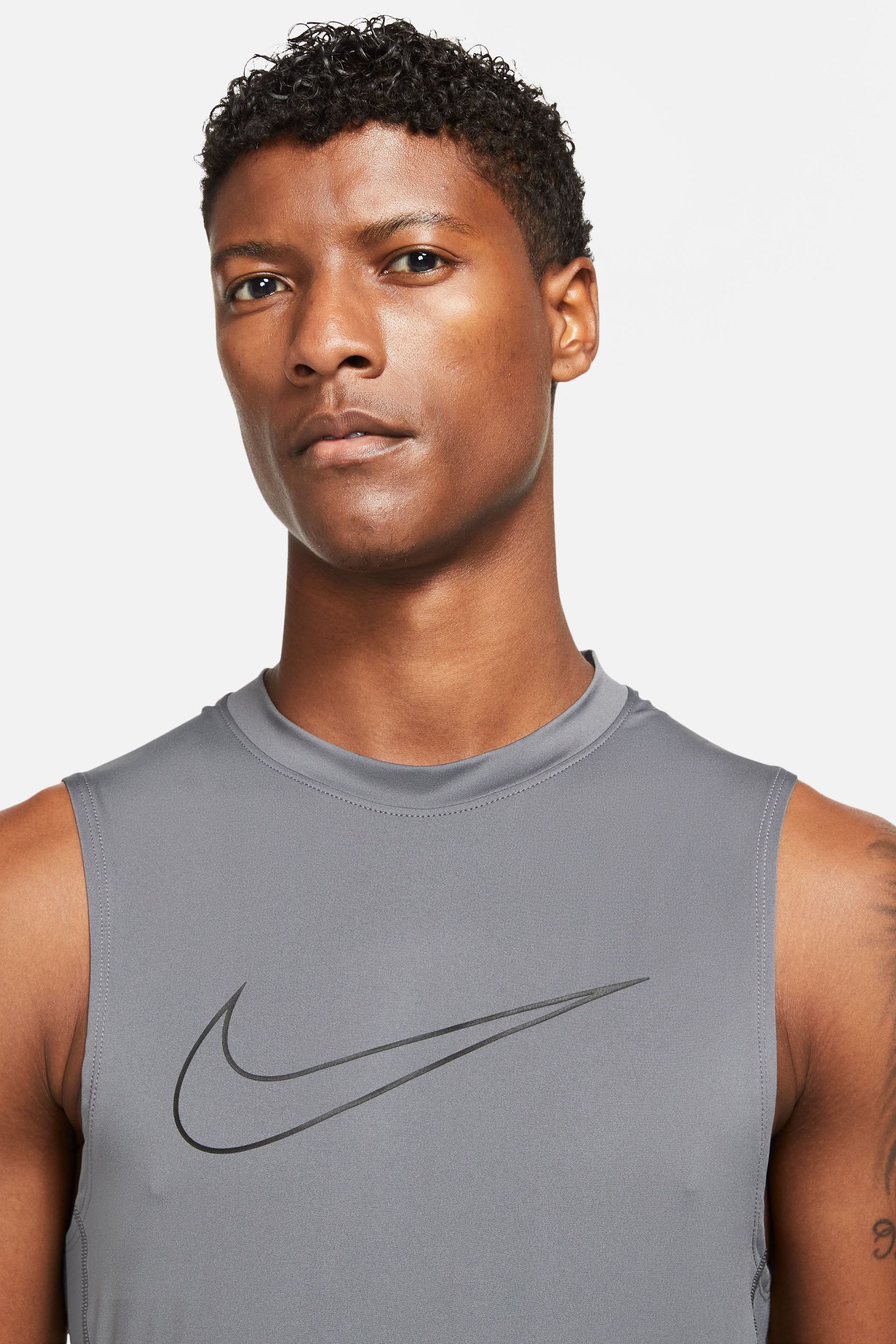 Buy Nike Pro Black Dri FIT Tight Fit Training T Shirt from Next Luxembourg