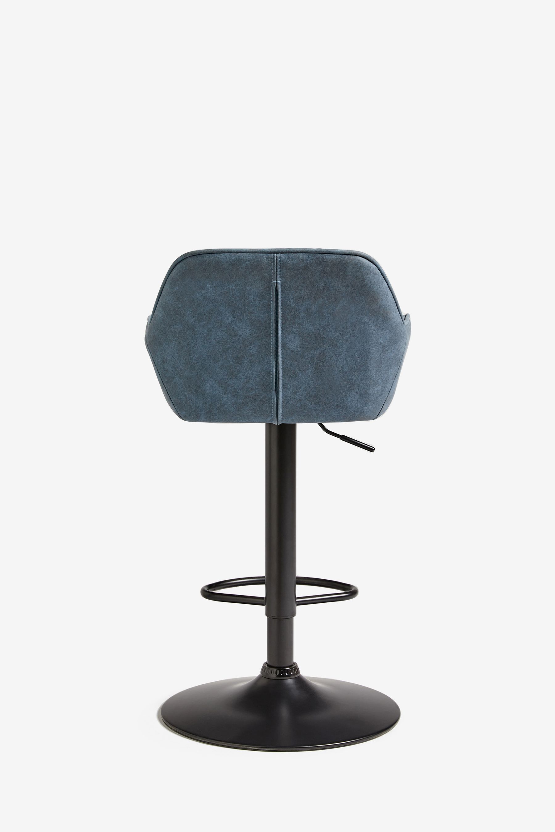 Buy Arona Faux Leather Navy Blue Hamilton Adjustable Height Quilted Kitchen Bar Stool from the Next UK online shop