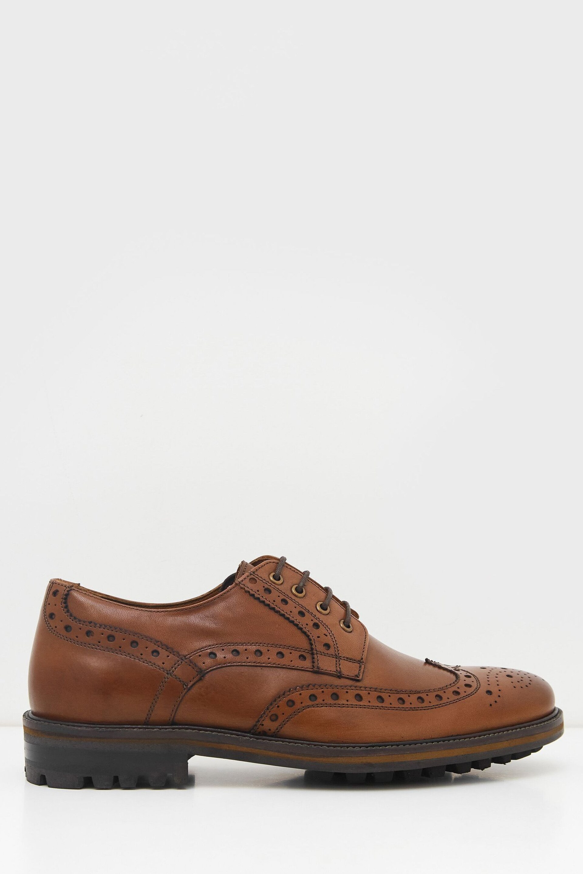 White Stuff Natural Arlo Brogue Leather Shoes - Image 1 of 4