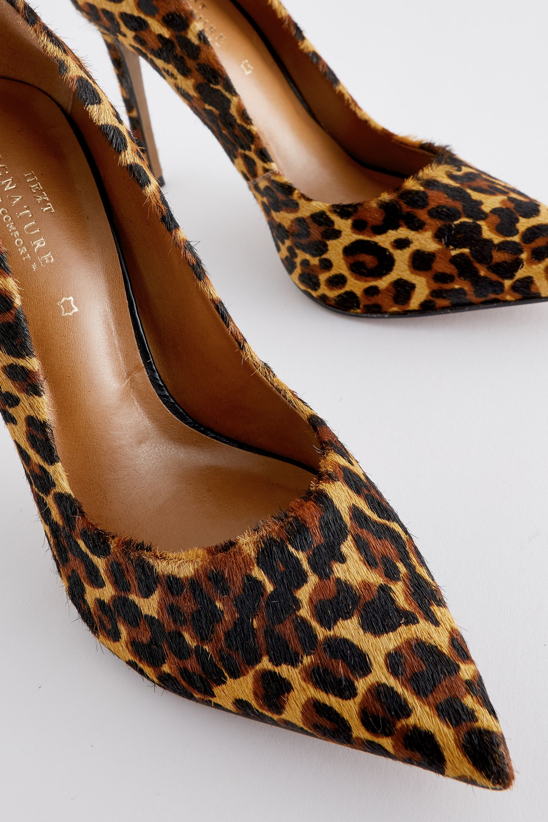 Buy Leopard Signature Leather Court Shoes from Next Luxembourg