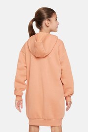 Nike Orange/Gold Shine Fleece Long Line Hoodie - Image 3 of 5