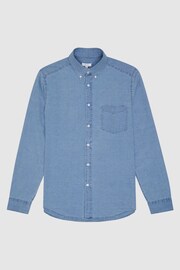 Reiss Blue Sark Chambray Button-Down Shirt - Image 2 of 6