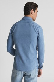 Reiss Blue Sark Chambray Button-Down Shirt - Image 5 of 6