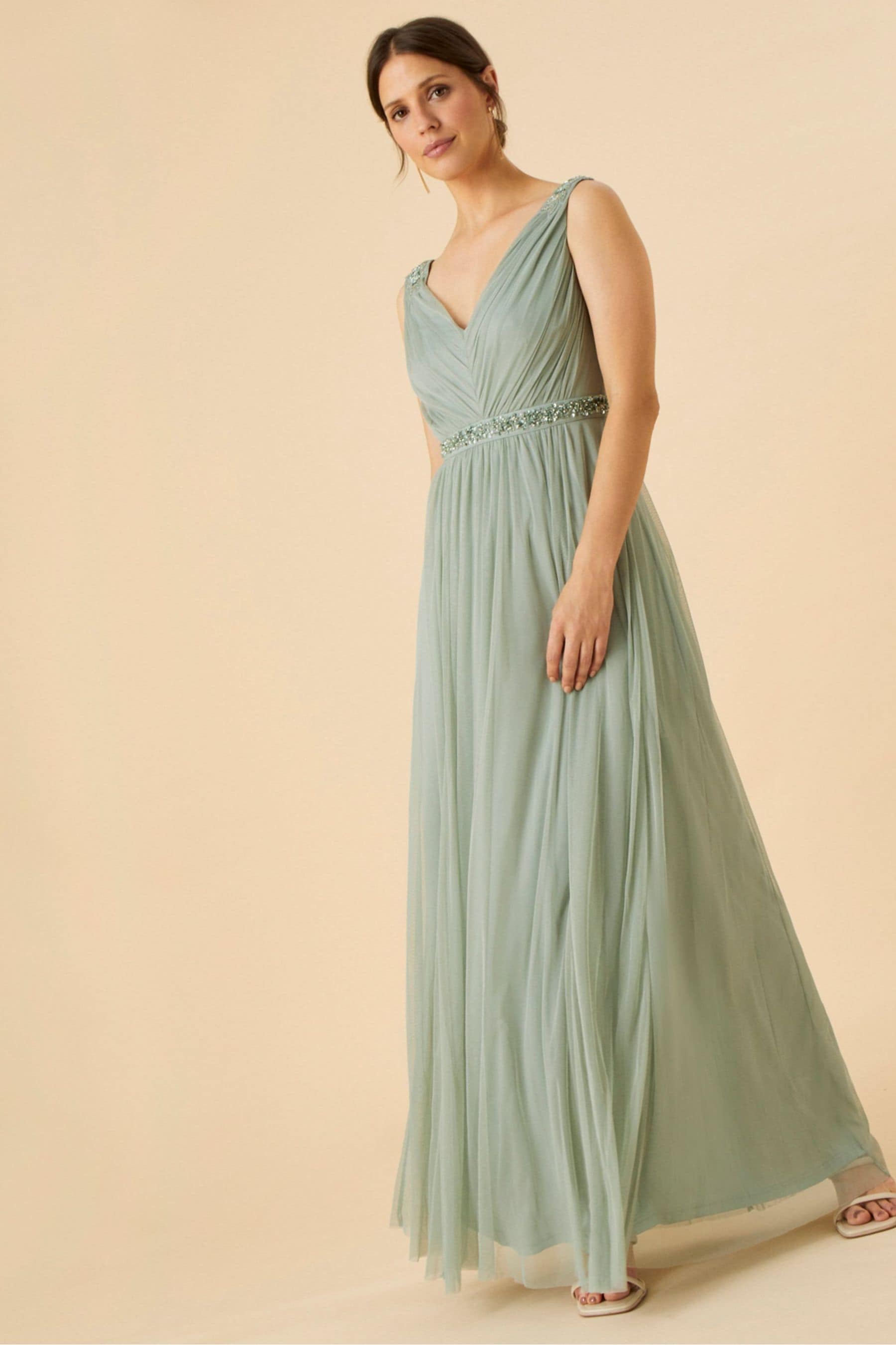 Buy Monsoon Green Brenda Embellished Maxi Dress from Next Austria