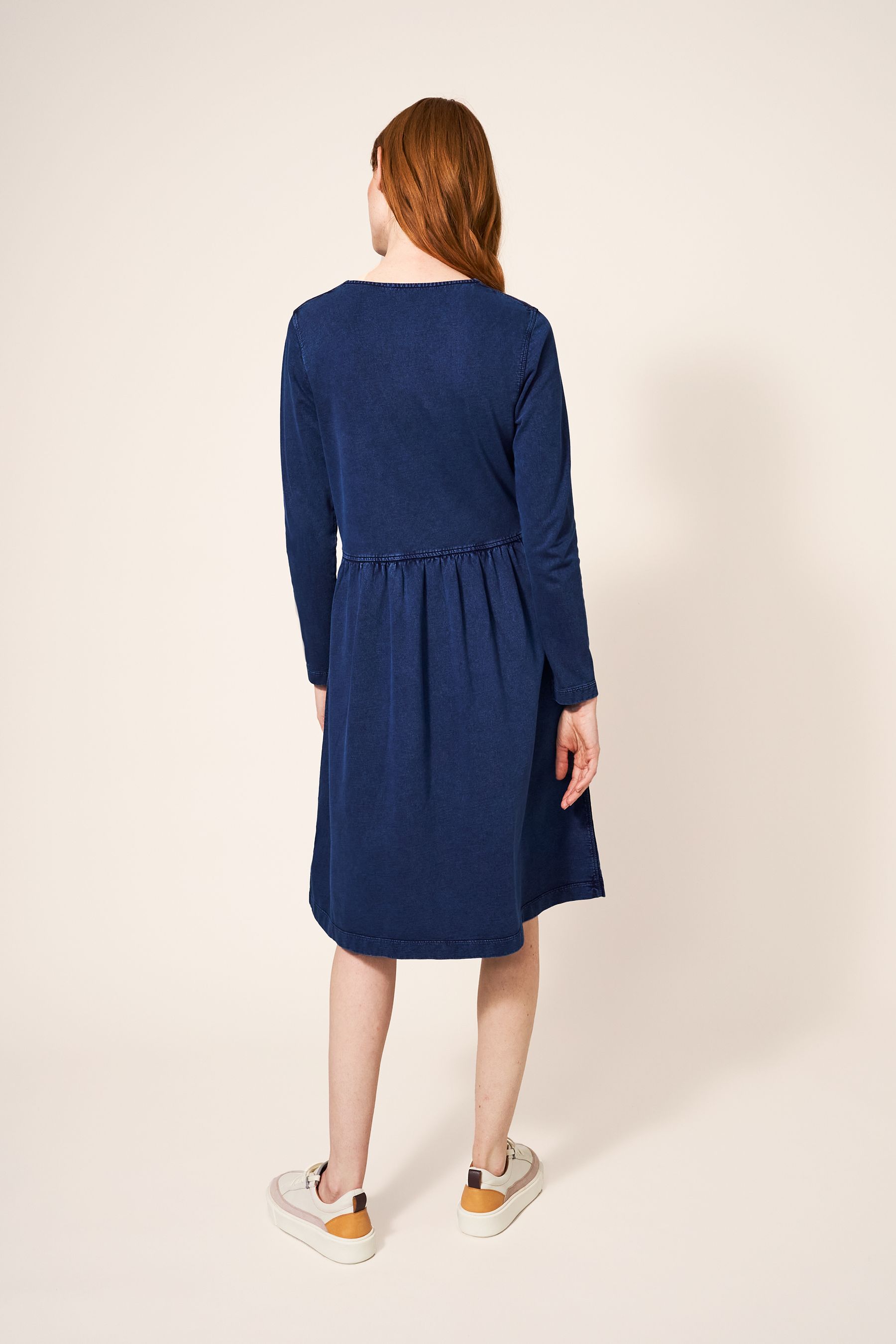 Buy White Stuff Blue 100 Cotton Denim Marsia Jersey Dress from the Next UK online shop