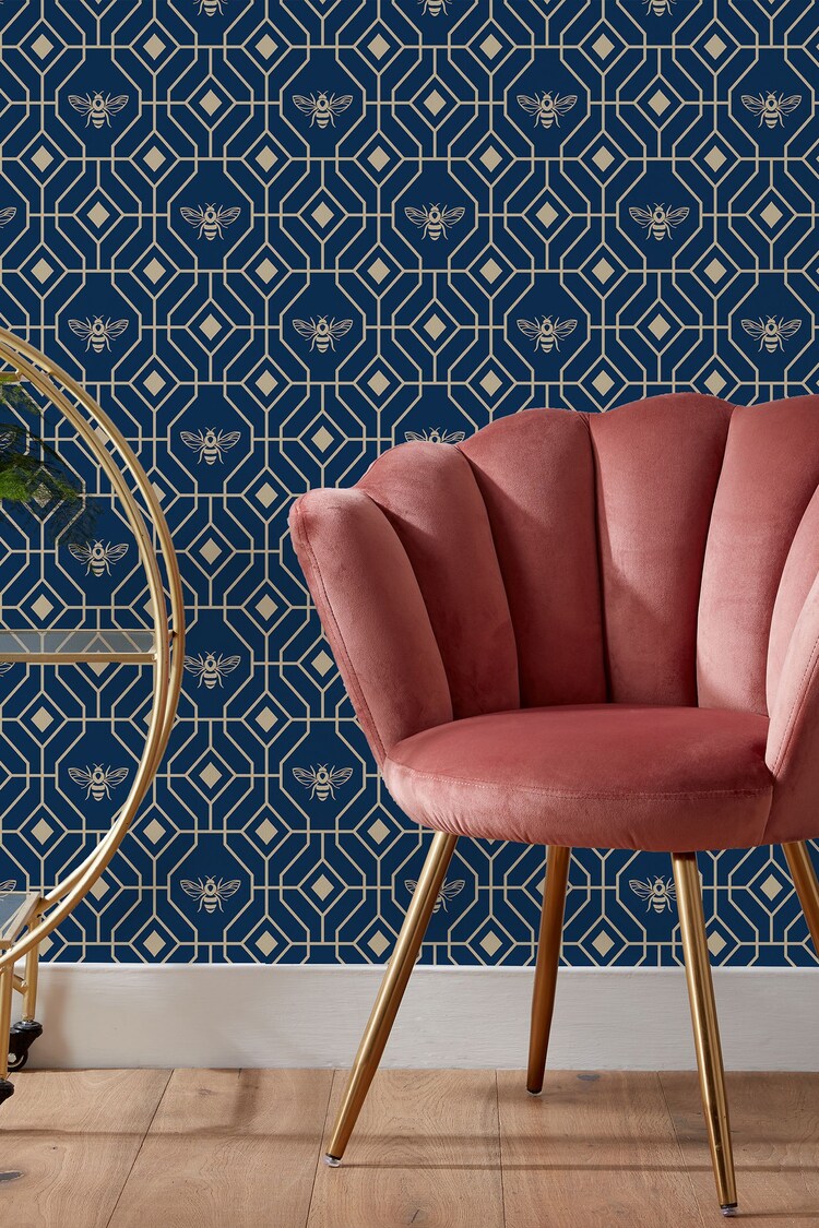 Emerald green geometric Peel and Stick Wallpaper or Non-pasted