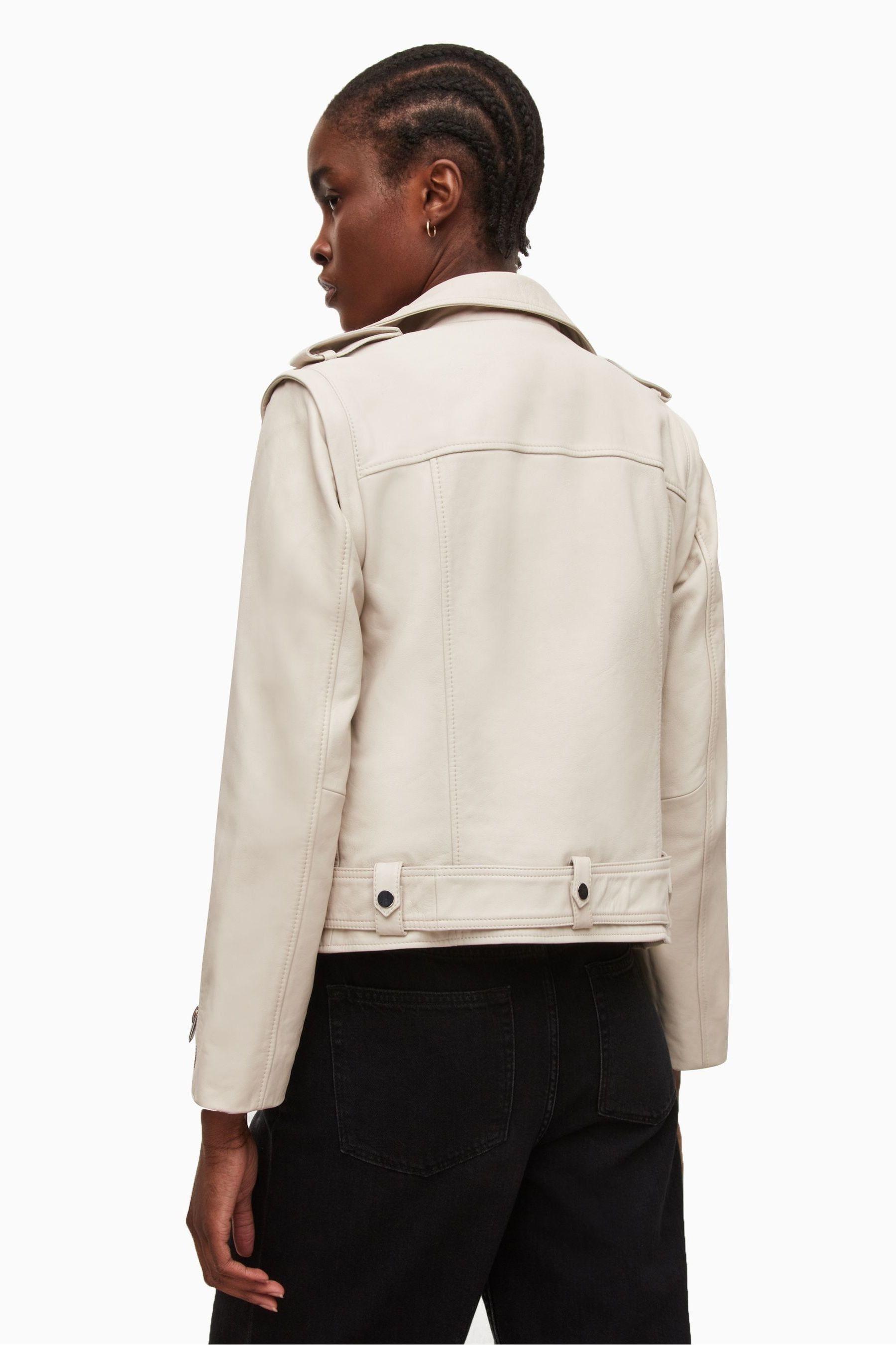 Buy AllSaints White Womens Morgan Biker Jacket from Next Qatar