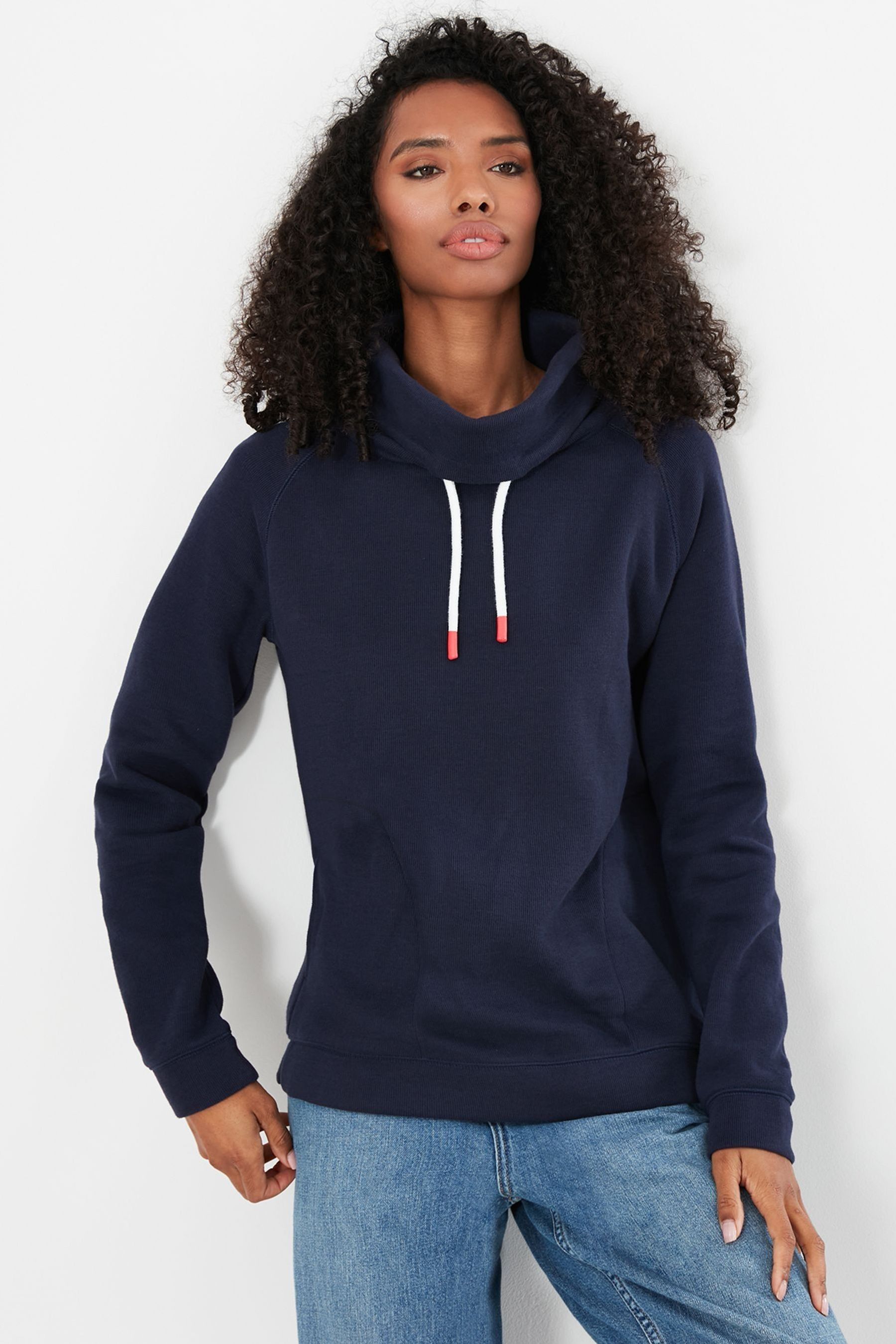 Buy Joules Nadia Ribbed Blue Hoodie from Next Luxembourg