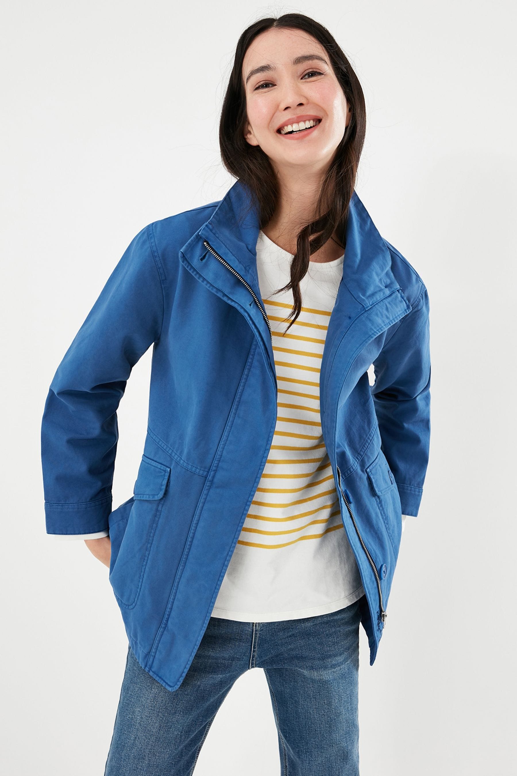 Buy Joules Blue Willow Cotton Coastal Jacket from Next Lithuania