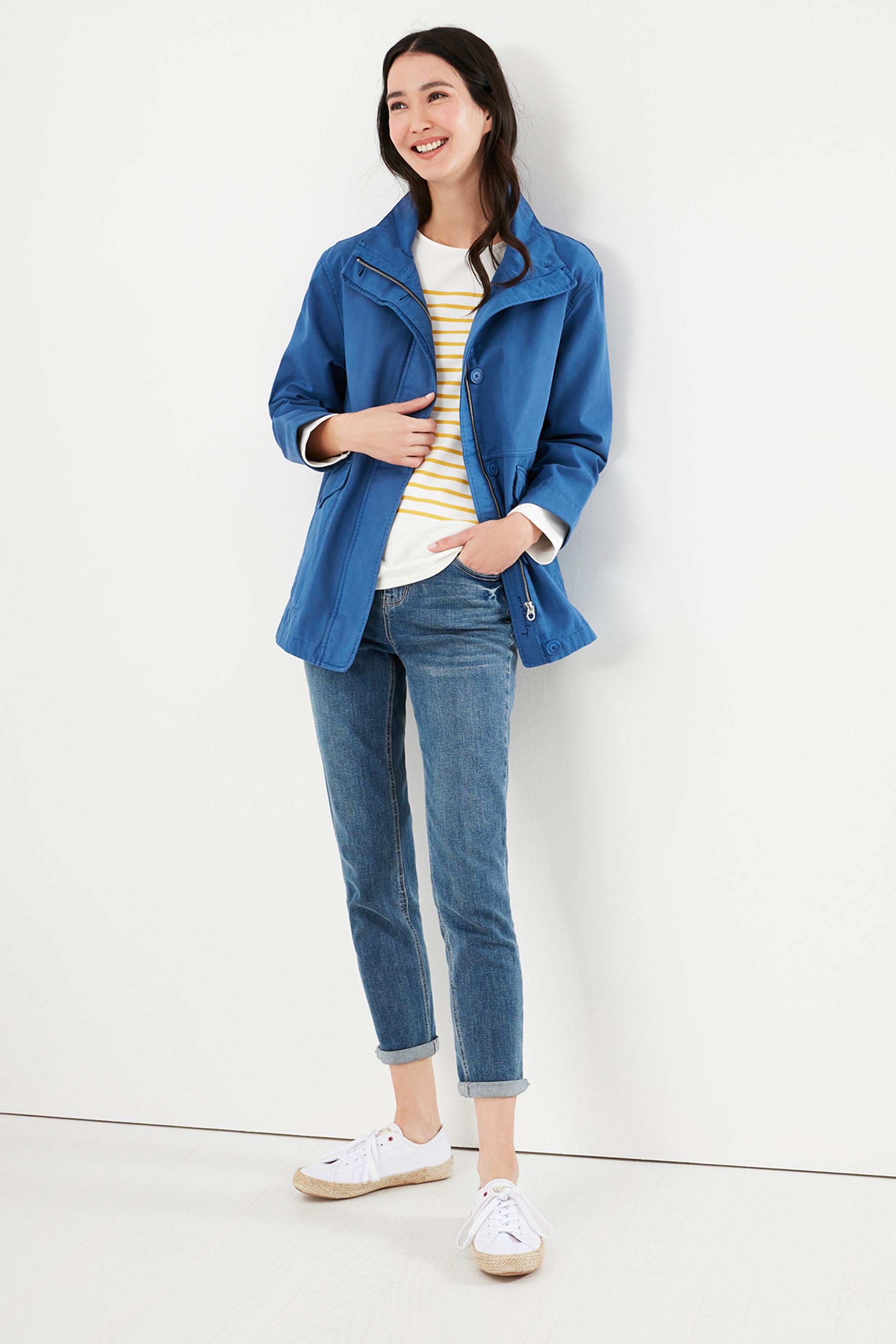Buy Joules Blue Willow Cotton Coastal Jacket from Next Lithuania
