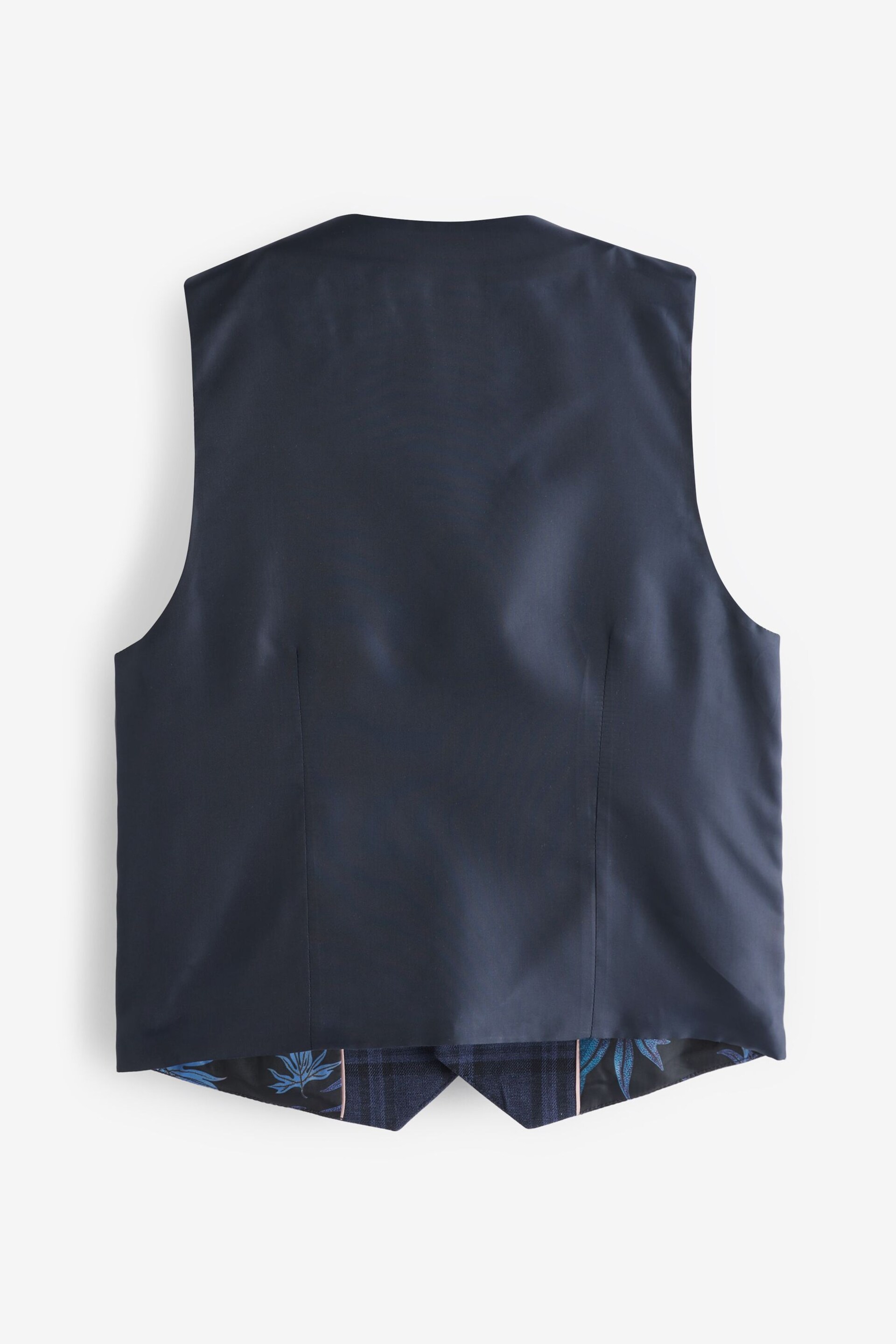 Blue Check Stand Alone Waistcoat (12mths-16yrs) - Image 2 of 2