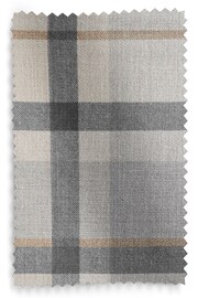 Grey/Natural Next Hoxton Check Eyelet Lined Curtains - Image 6 of 6