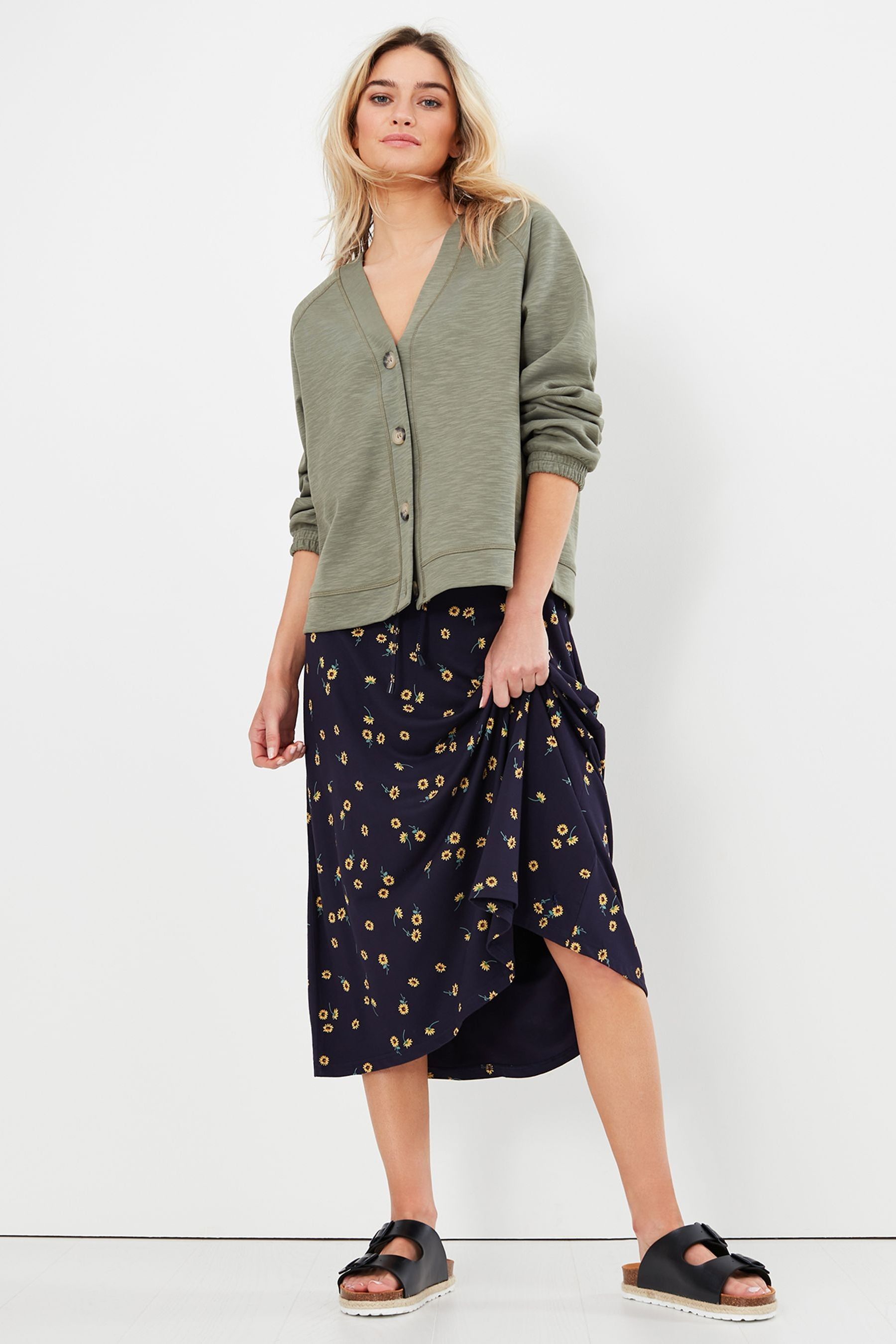 Buy Joules Blue Auriel Print Printed Jersey Skirt from Next Luxembourg