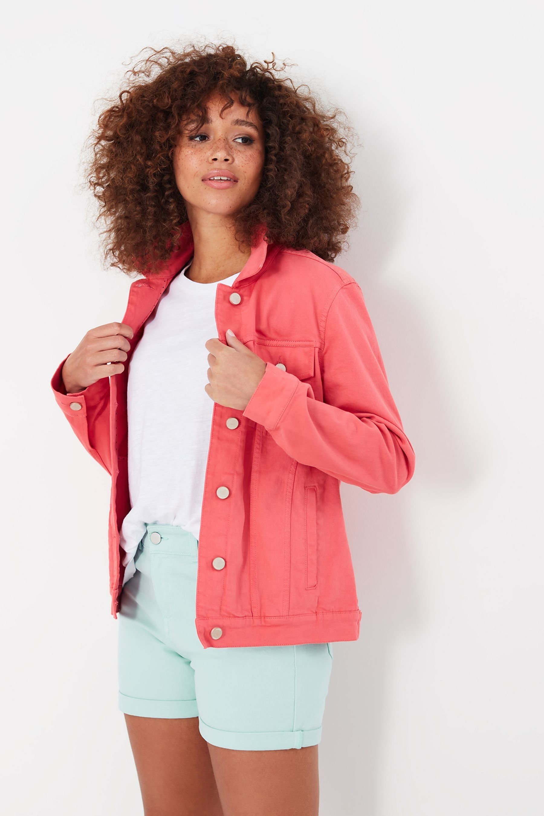 Joules pink denim jacket 2025