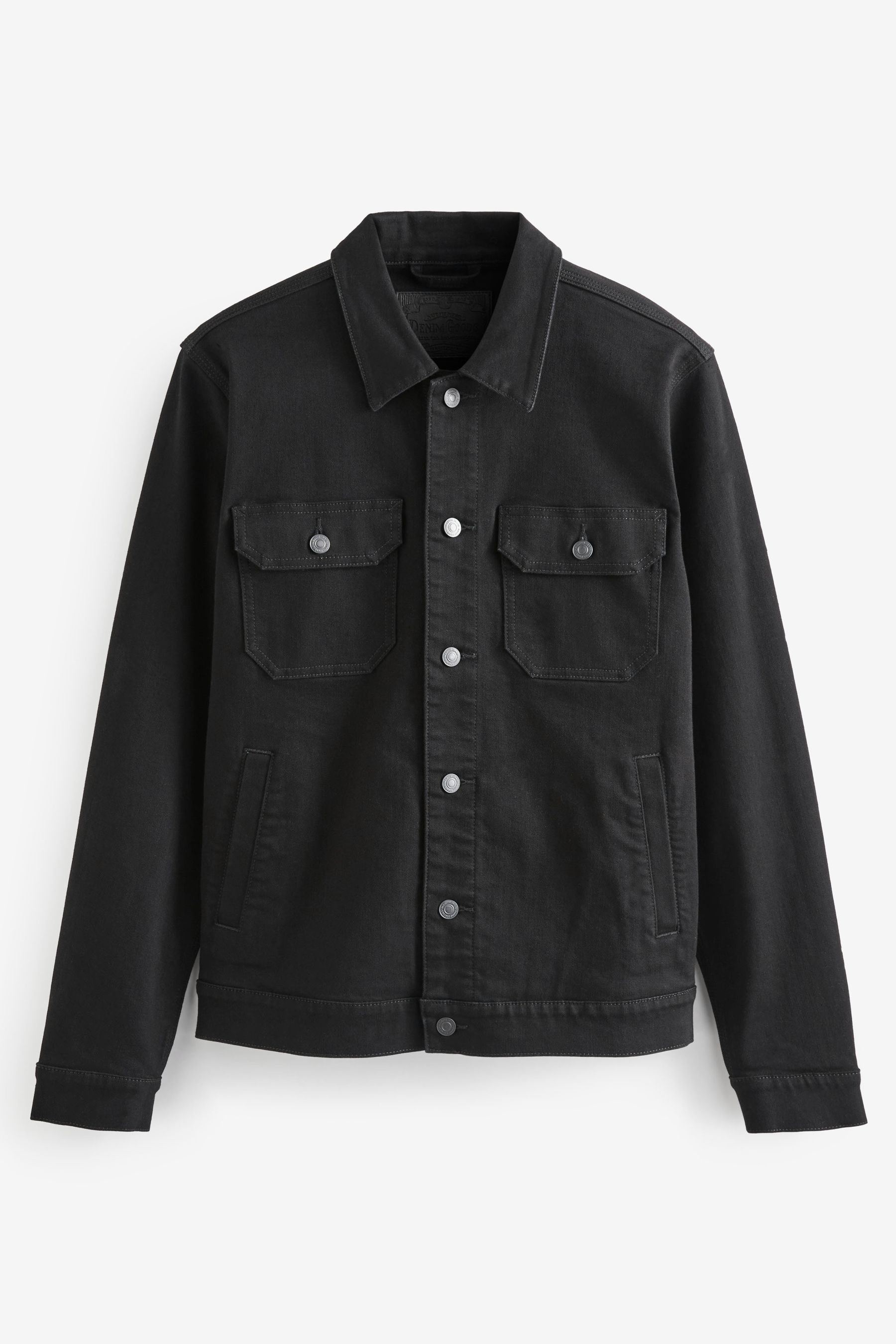 Next black denim jacket on sale