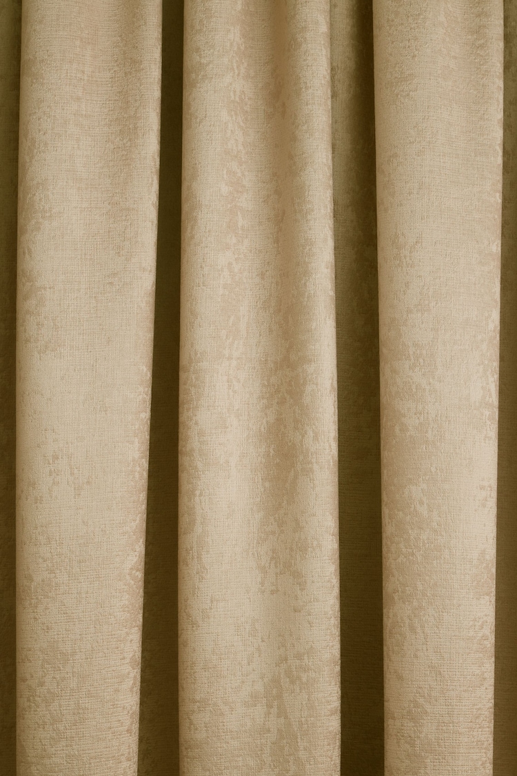 Fusion Ochre Yellow Galaxy Dim Out Woven Pair of Pencil Pleat Curtains - Image 3 of 3