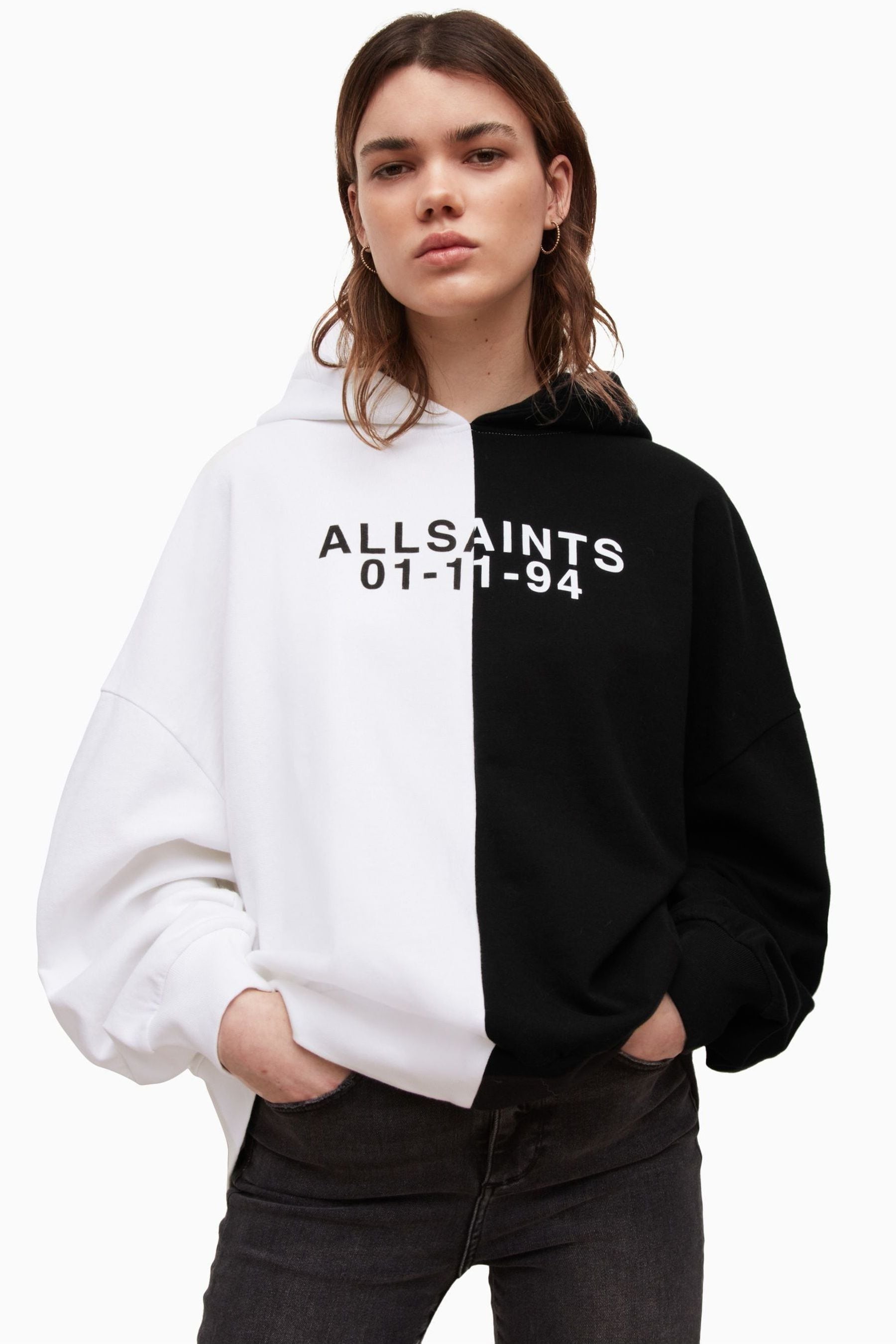 Split colour hoodie store