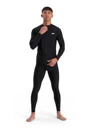 Speedo Black Zip Long Sleeve Top - Image 2 of 7