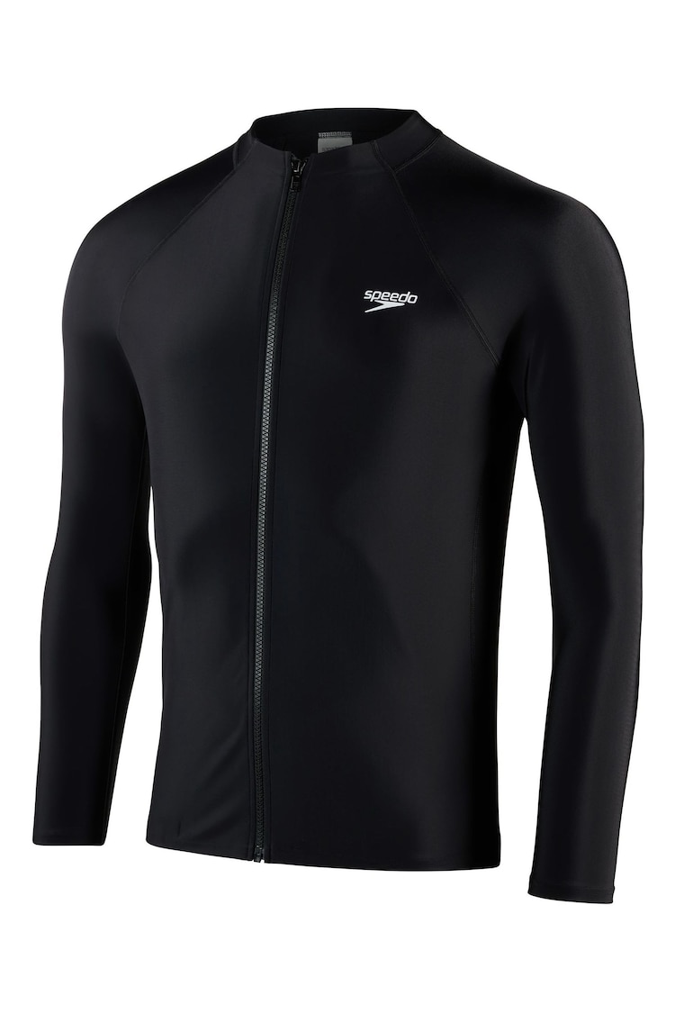 Speedo Black Zip Long Sleeve Top - Image 7 of 7