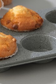 Salter Grey Marble Collection Non-Stick Muffin Tray - Image 3 of 4