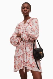 AllSaints Pink Ava Momo Dress - Image 4 of 7