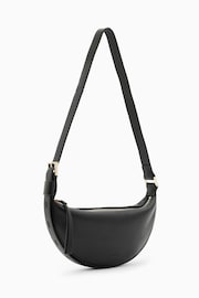 AllSaints Black Half Moon Cross-Body Bag - Image 2 of 7