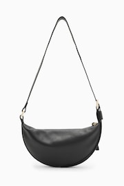 AllSaints Black Half Moon Cross-Body Bag - Image 3 of 7