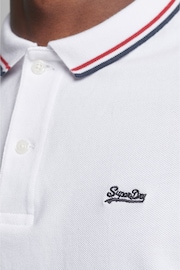 Superdry Red Cotton Vintage Tipped Short Sleeve Polo Shirt - Image 2 of 5